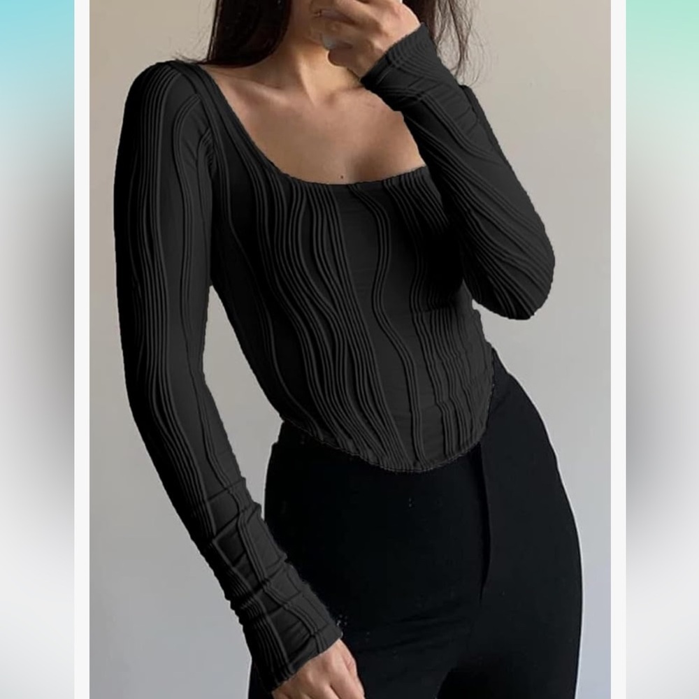 Ribbed Long Sleeve Crop top